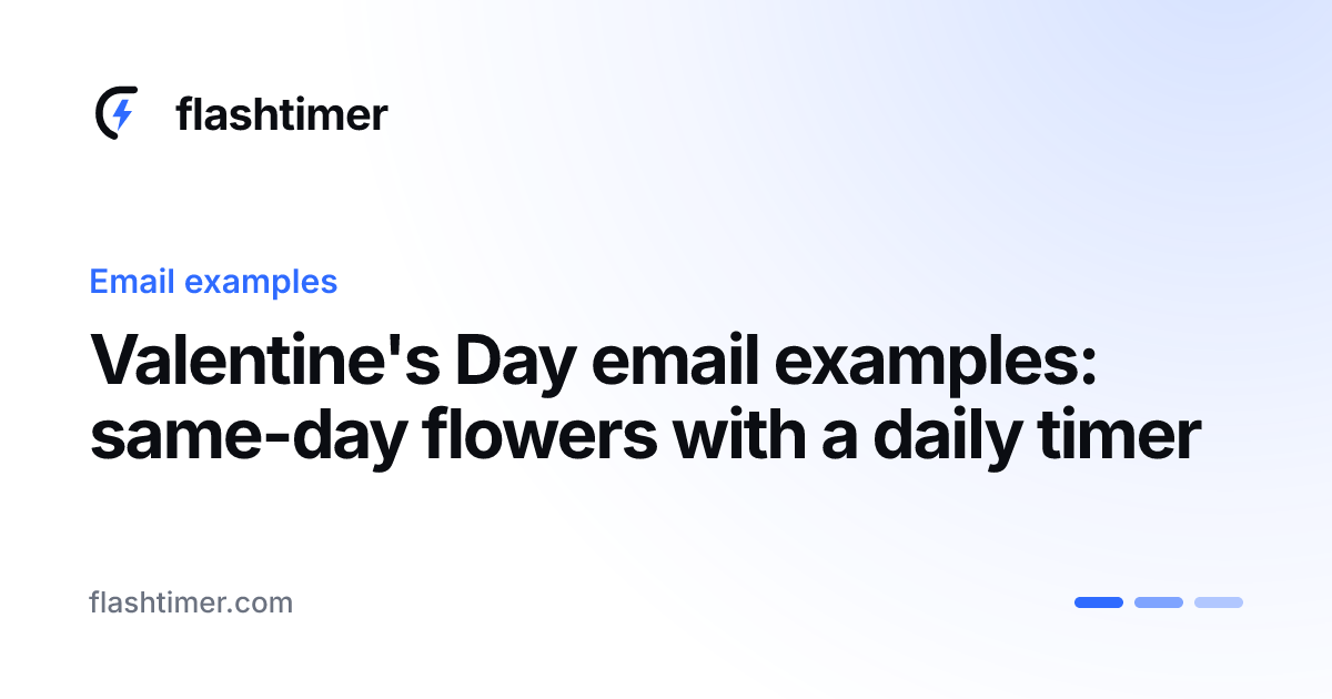 Valentine's Day email example with a live timer | flashtimer